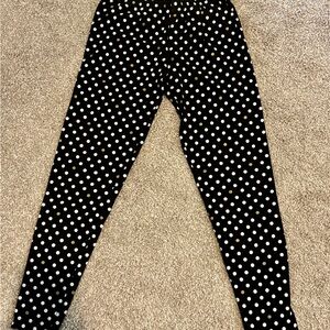 Kate Spade Black and White Polka Dot Leggings